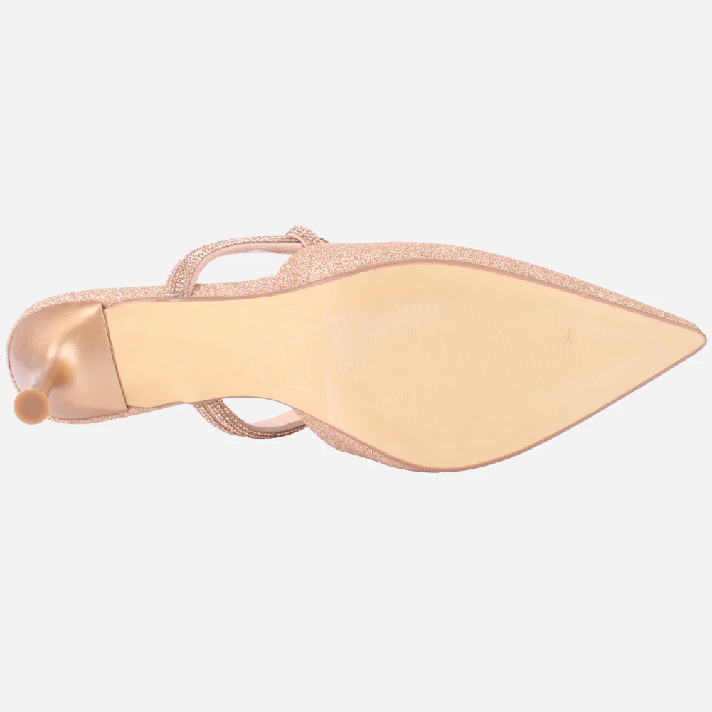 Women's "PEKU" Shimmery Pointed Toe Sandals - Image 5
