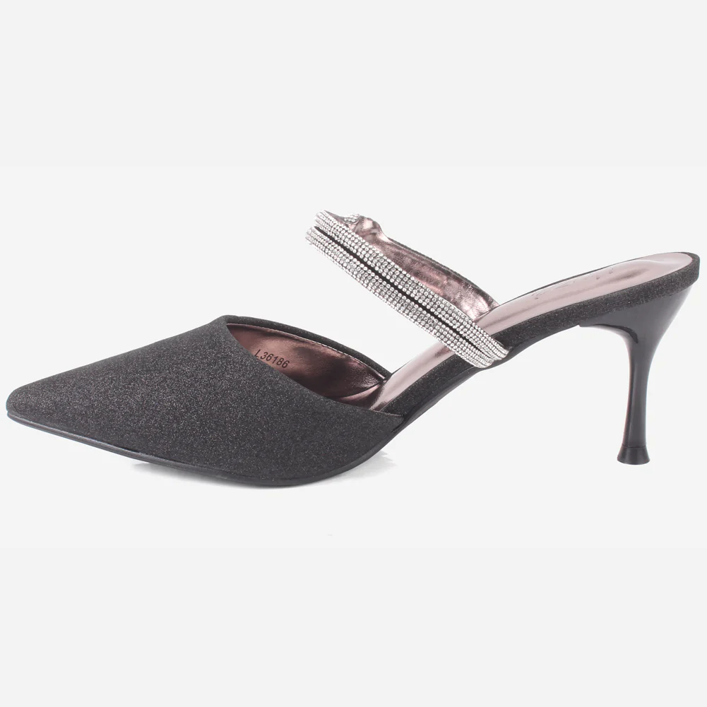 Women's "PEKU" Shimmery Pointed Toe Sandals - Image 3