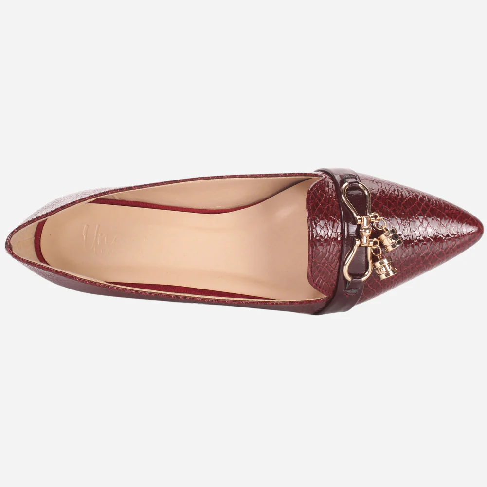 Women's "POLLI" Pointed Toe Slip On Flat Pumps - Image 4