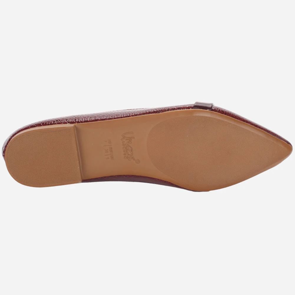 Women's "POLLI" Pointed Toe Slip On Flat Pumps - Image 5