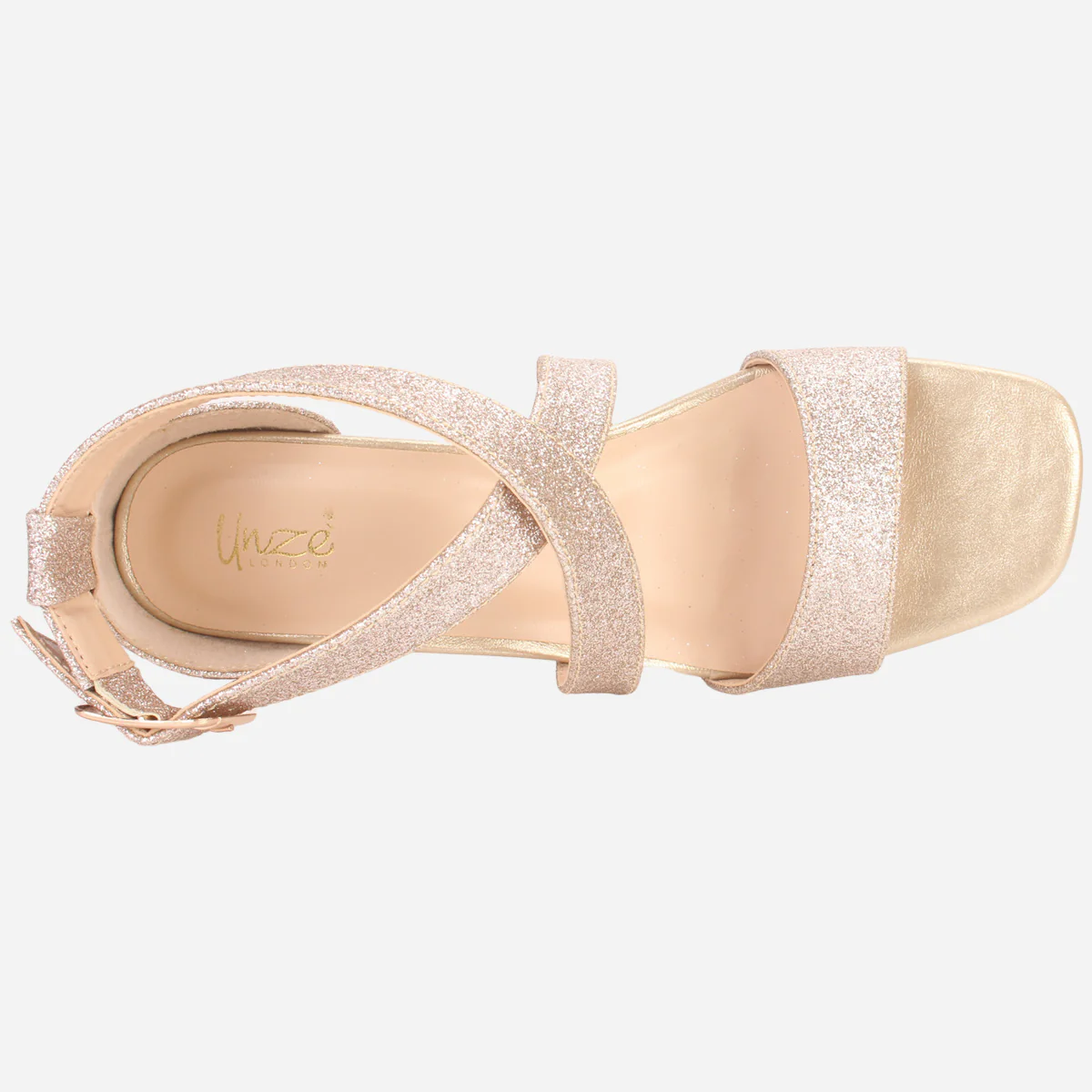 Womens "POPEL" Glittery Open Toe Summer Sandals - Image 4