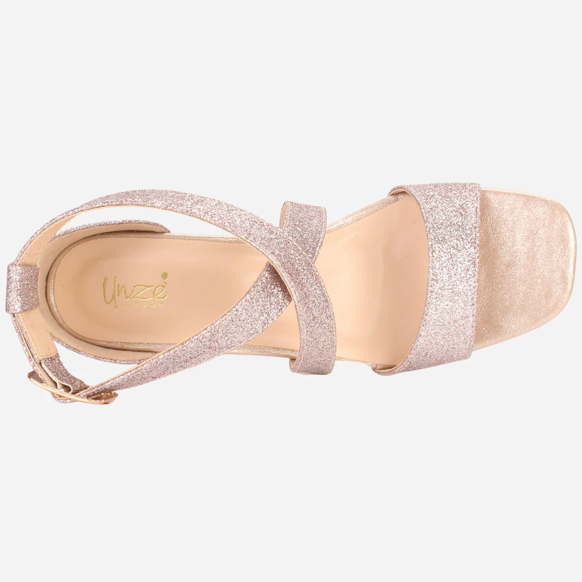 Womens "POPEL" Glittery Open Toe Summer Sandals - Image 4