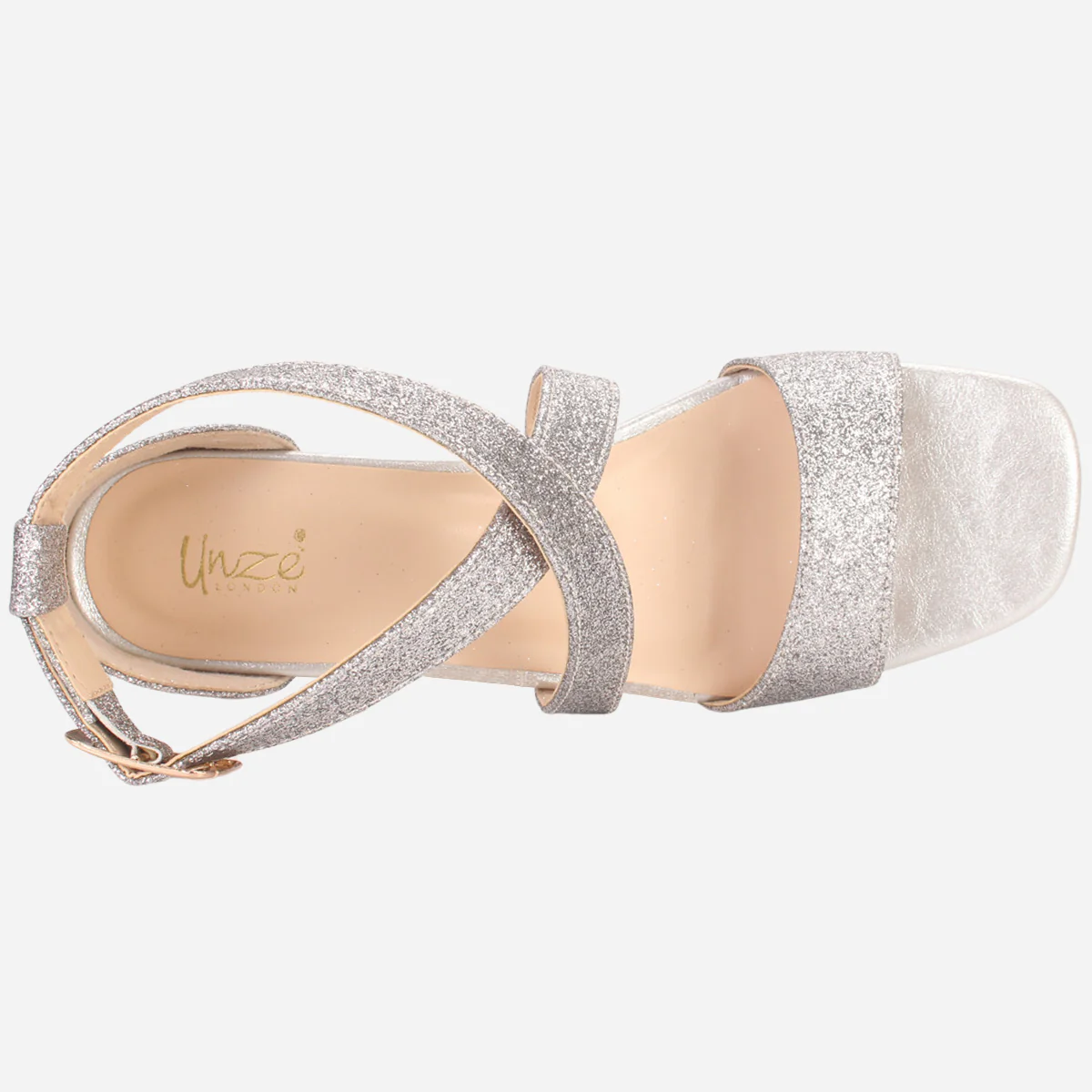 Womens "POPEL" Glittery Open Toe Summer Sandals - Image 4