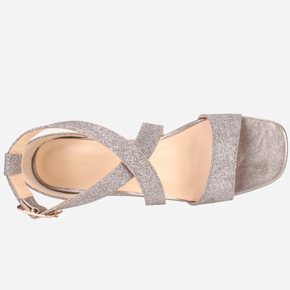 Womens "POPEL" Glittery Open Toe Summer Sandals - Image 3