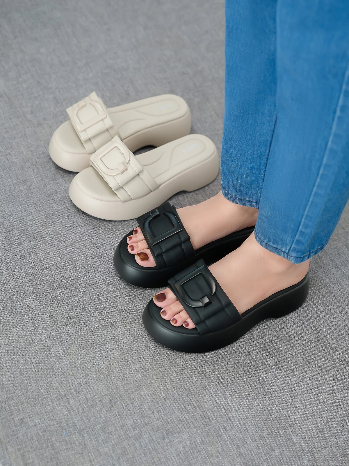 Womens "QINZI" Comfy Causal Slippers - Image 3