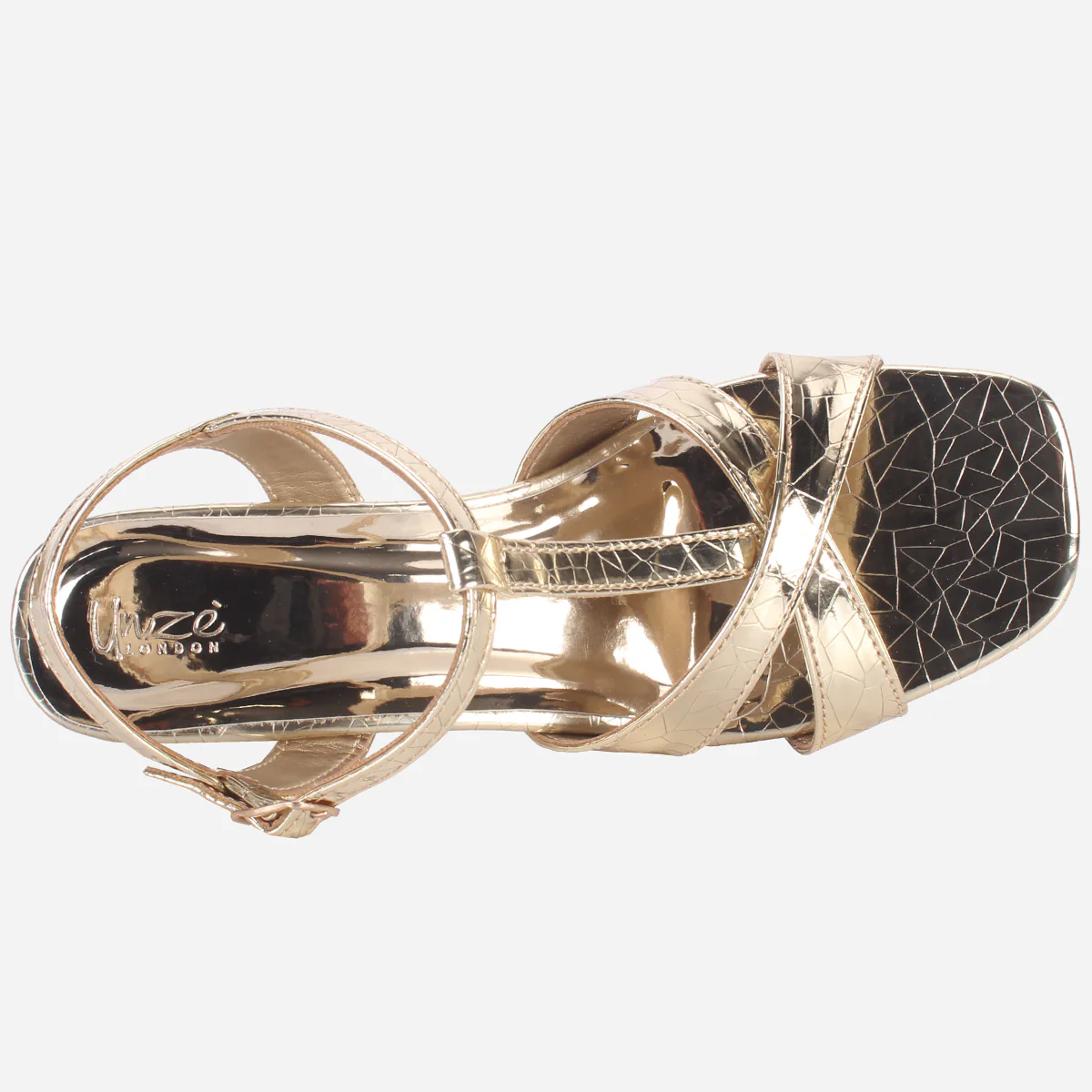Women's "Qudsia" Shimmery Block Heeled Party Sandals - Image 4