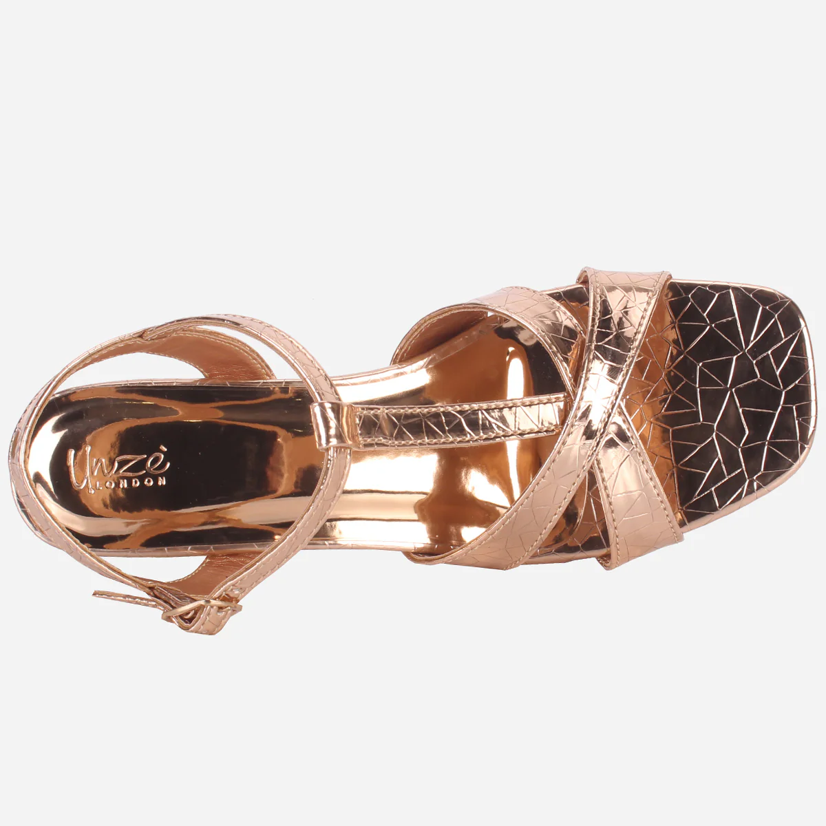 Women's "Qudsia" Shimmery Block Heeled Party Sandals - Image 4