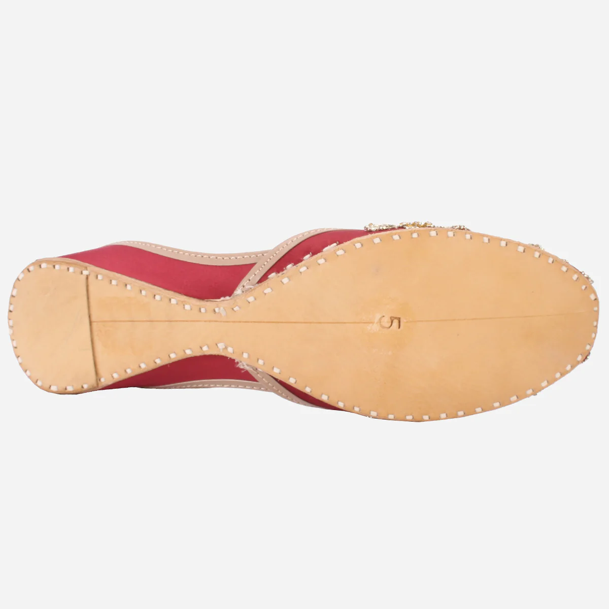 Womens "RACHEL" Handmade Leather Flat Khussa - Image 5