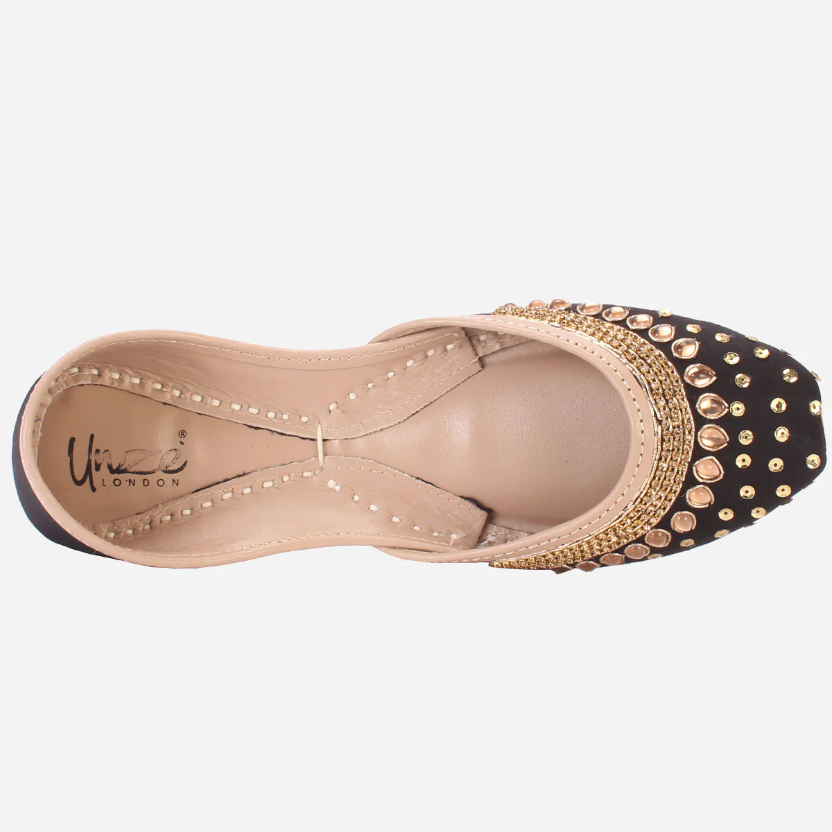 Womens "RACHEL" Handmade Leather Flat Khussa - Image 3