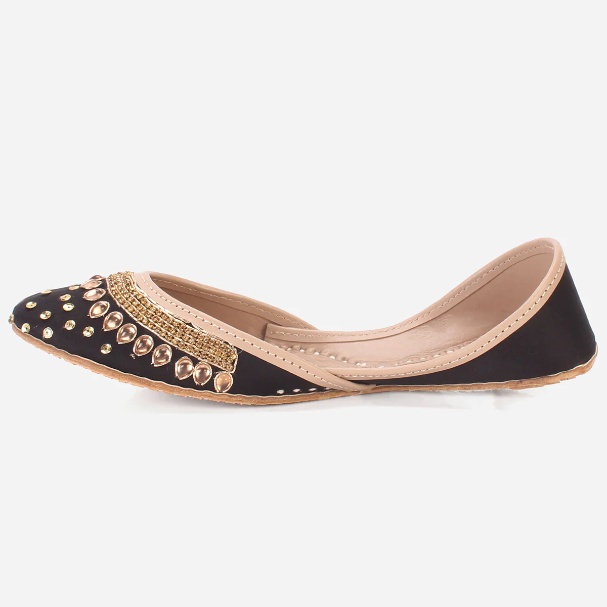 Womens "RACHEL" Handmade Leather Flat Khussa - Image 4