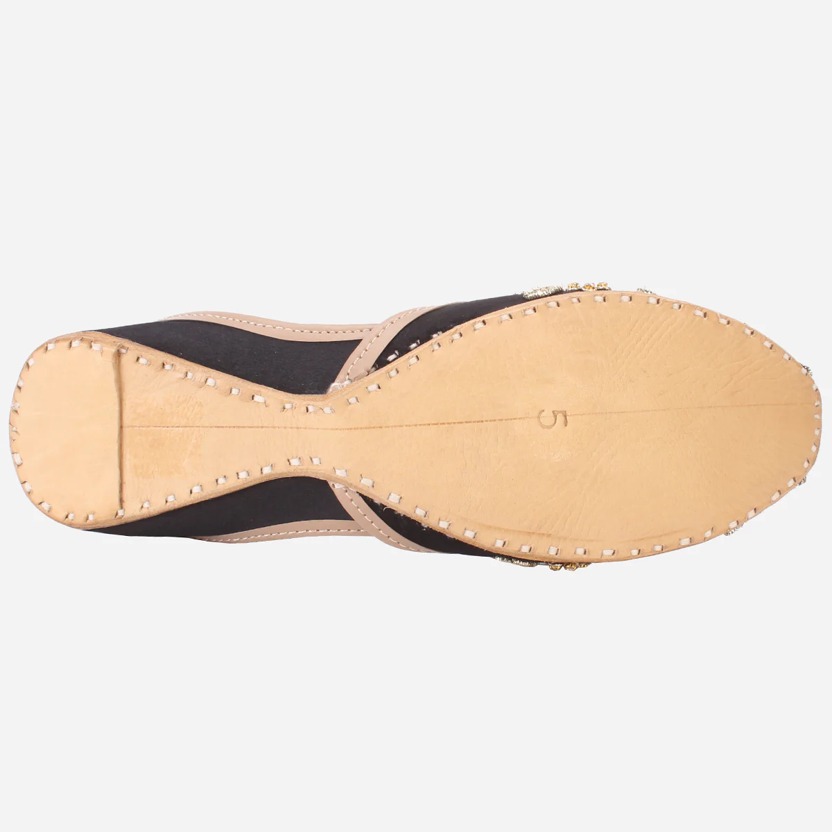 Womens "RACHEL" Handmade Leather Flat Khussa - Image 5