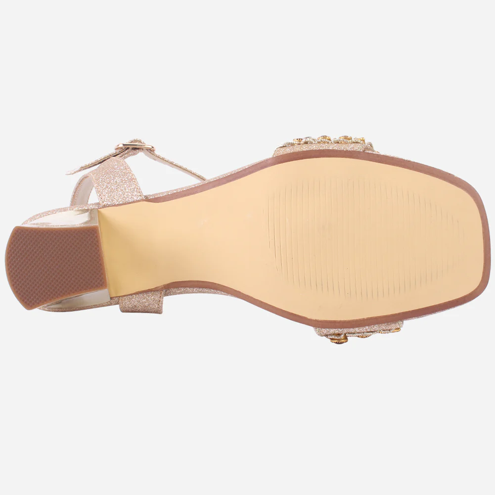 Women's "RAYA" Decorated Block Heel Sandals - Image 5