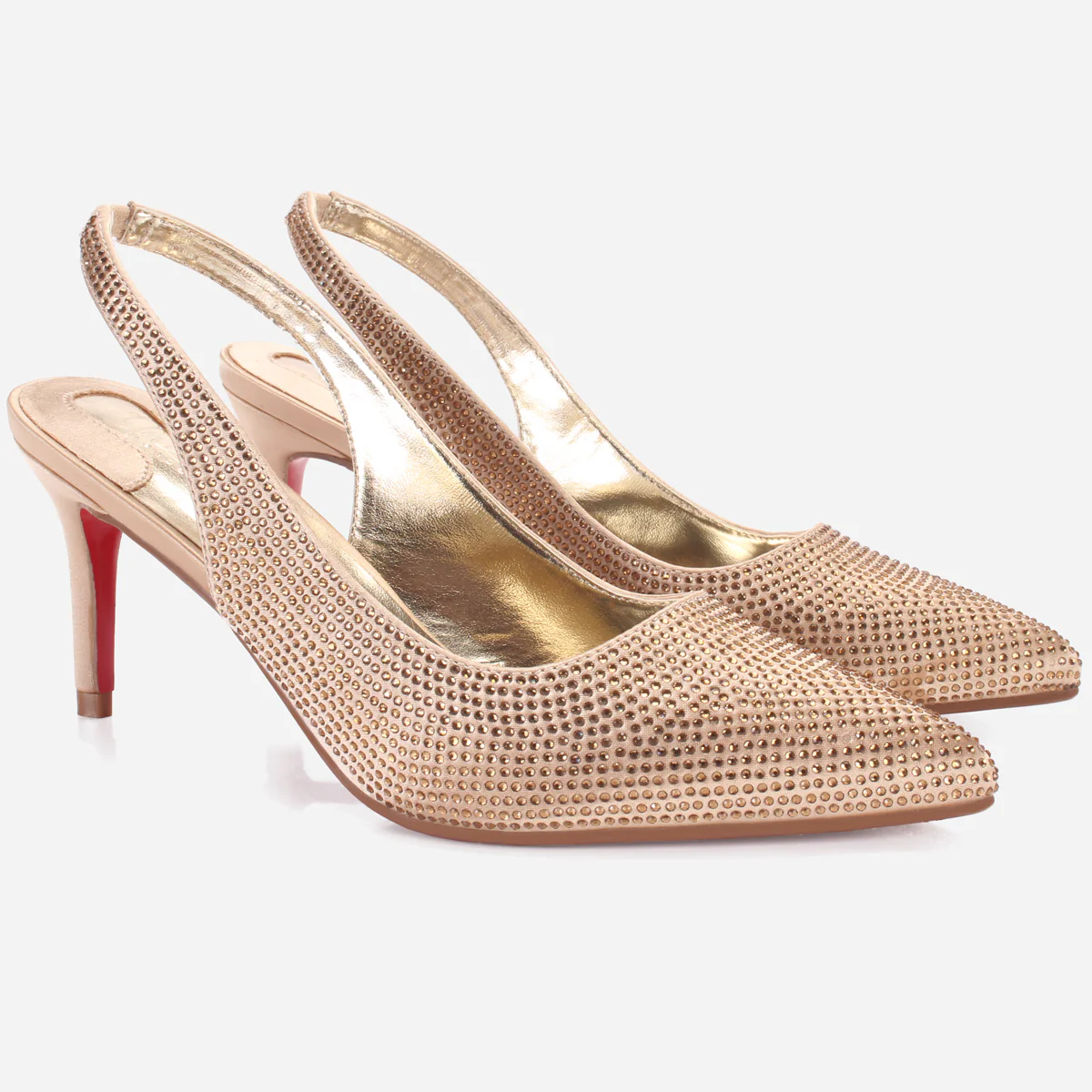Womens "REETU" Pointed Toe Sling Back Heeled Sandals - Image 2