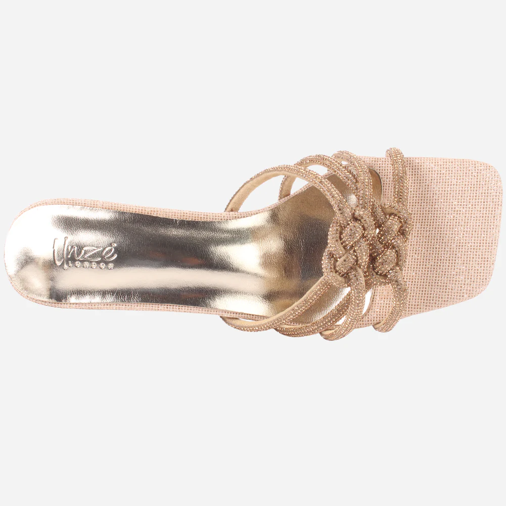 Women's "REIN" Decorated Kitten Heel Sandals - Image 4
