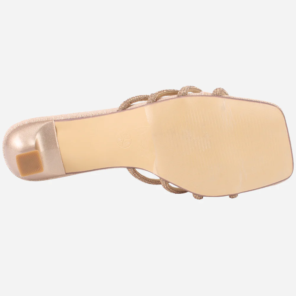 Women's "REIN" Decorated Kitten Heel Sandals - Image 5
