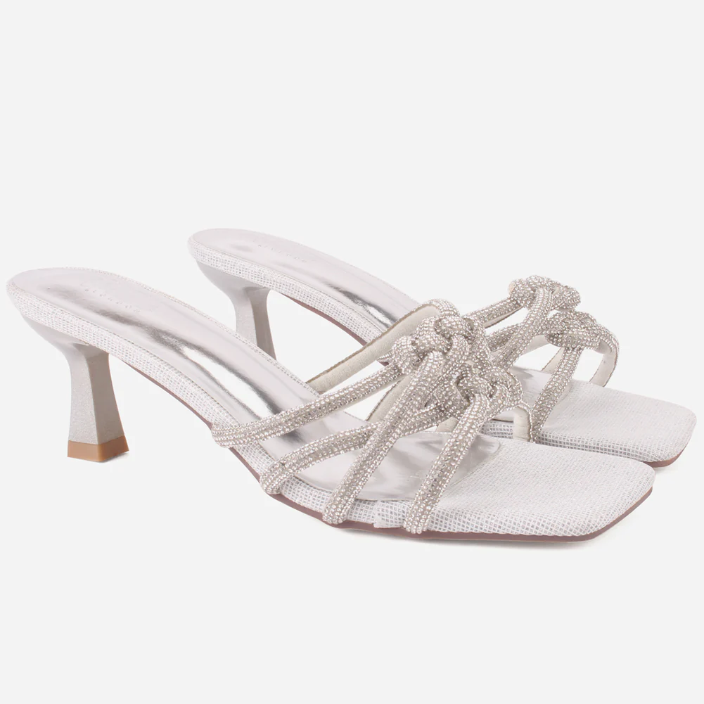 Women's "REIN" Decorated Kitten Heel Sandals - Image 2