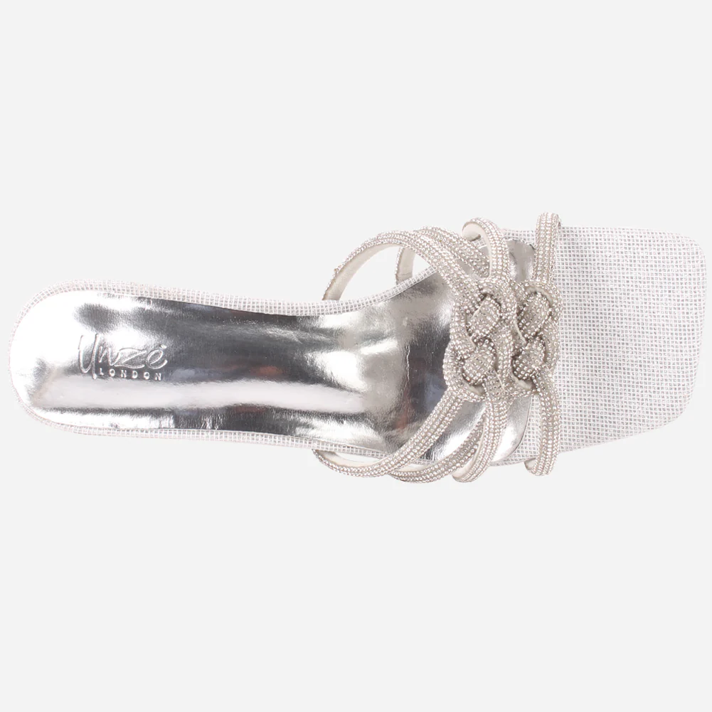 Women's "REIN" Decorated Kitten Heel Sandals - Image 4