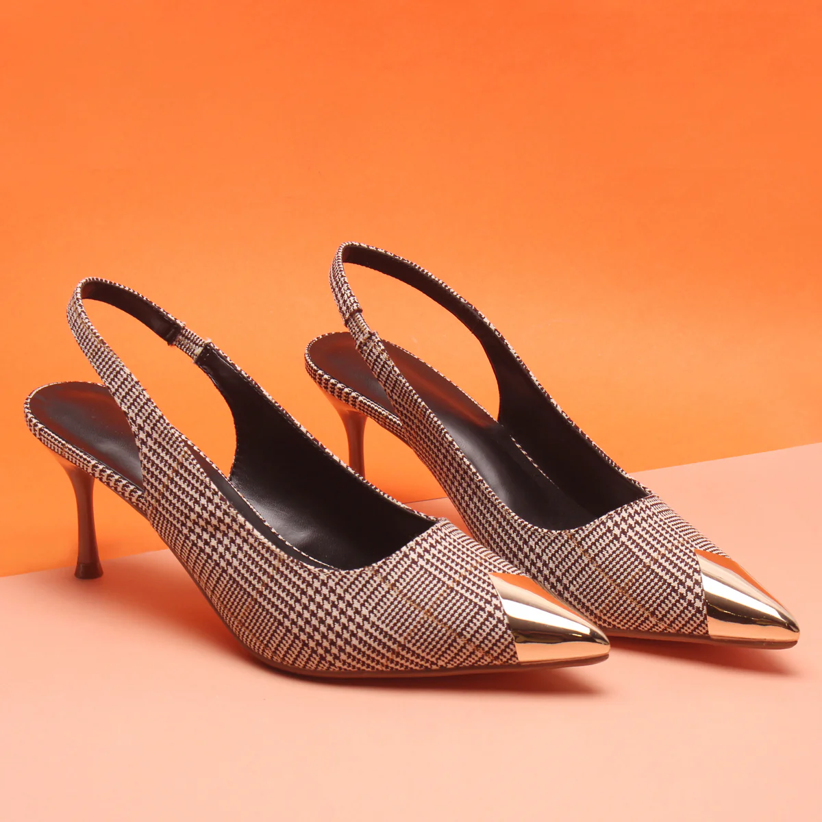 Womens "RICHIE" Pointed Toe Party Heeled Sandals - Image 6