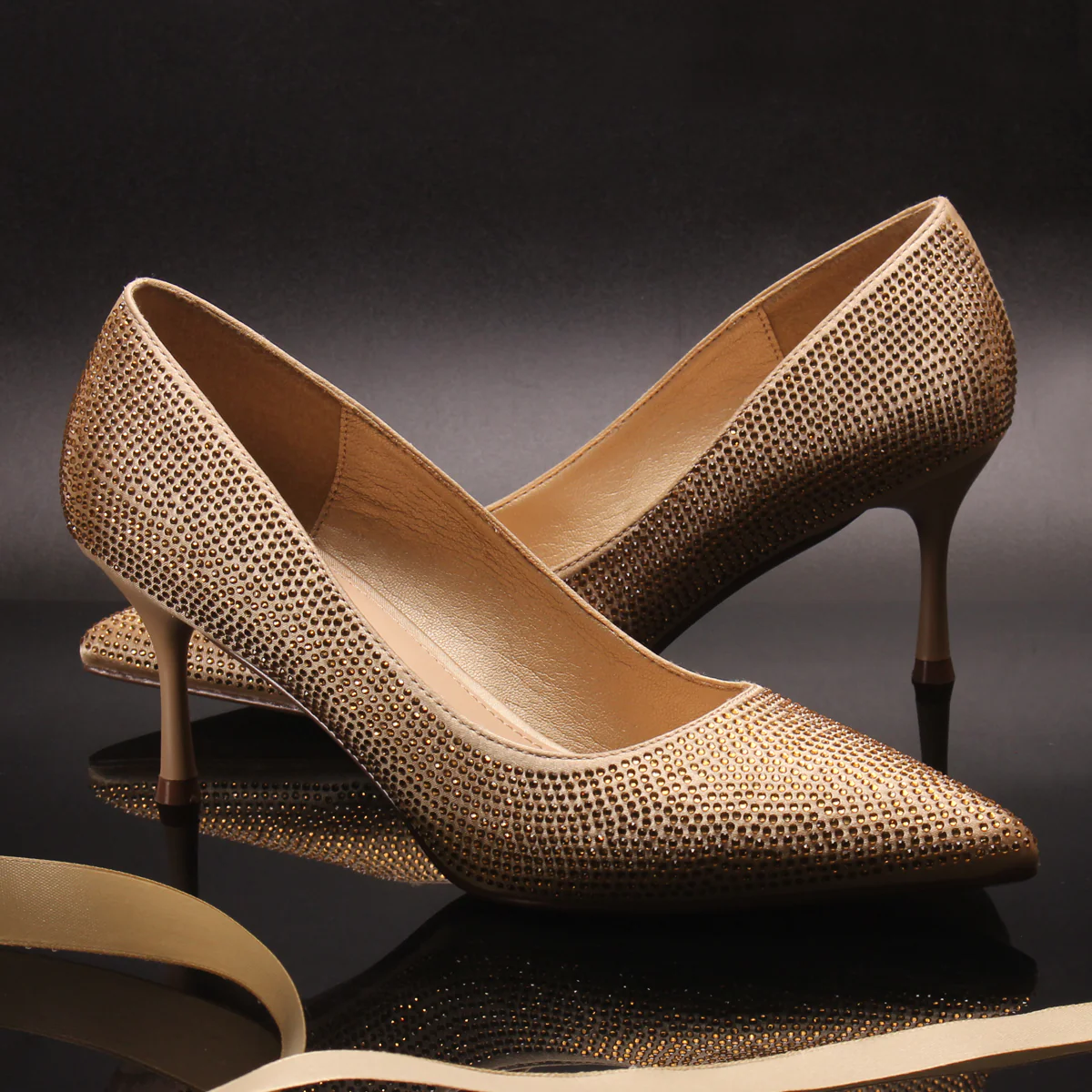 Women's "RIDA" Embellished Wedding Court Shoes - Image 6