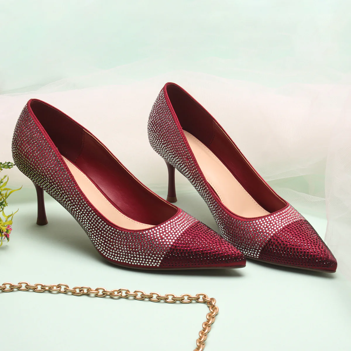 Women's "RIDA" Embellished Wedding Court Shoes - Image 6