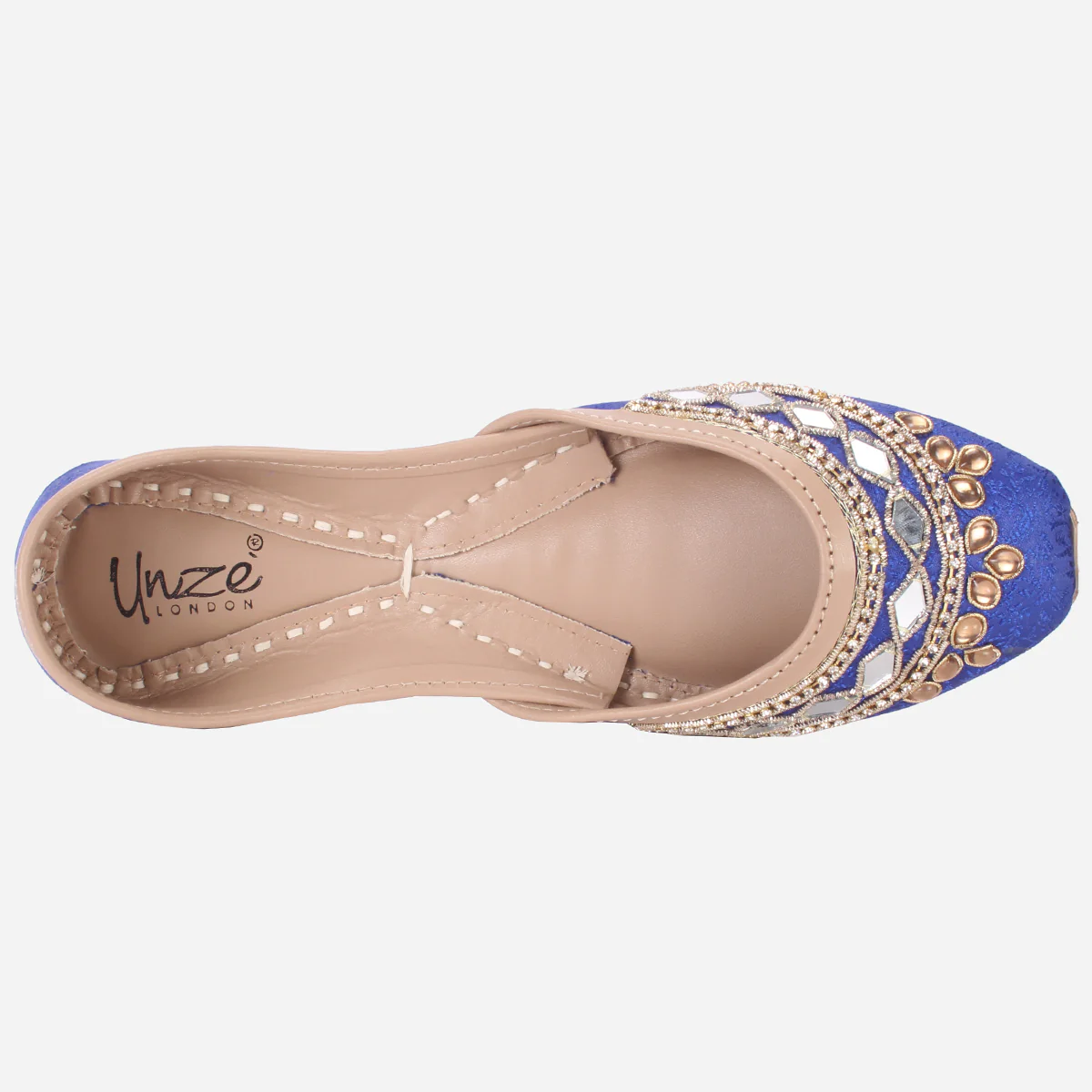 Womens "RIKKA" Decorated Mirror Work Khussa - Image 4