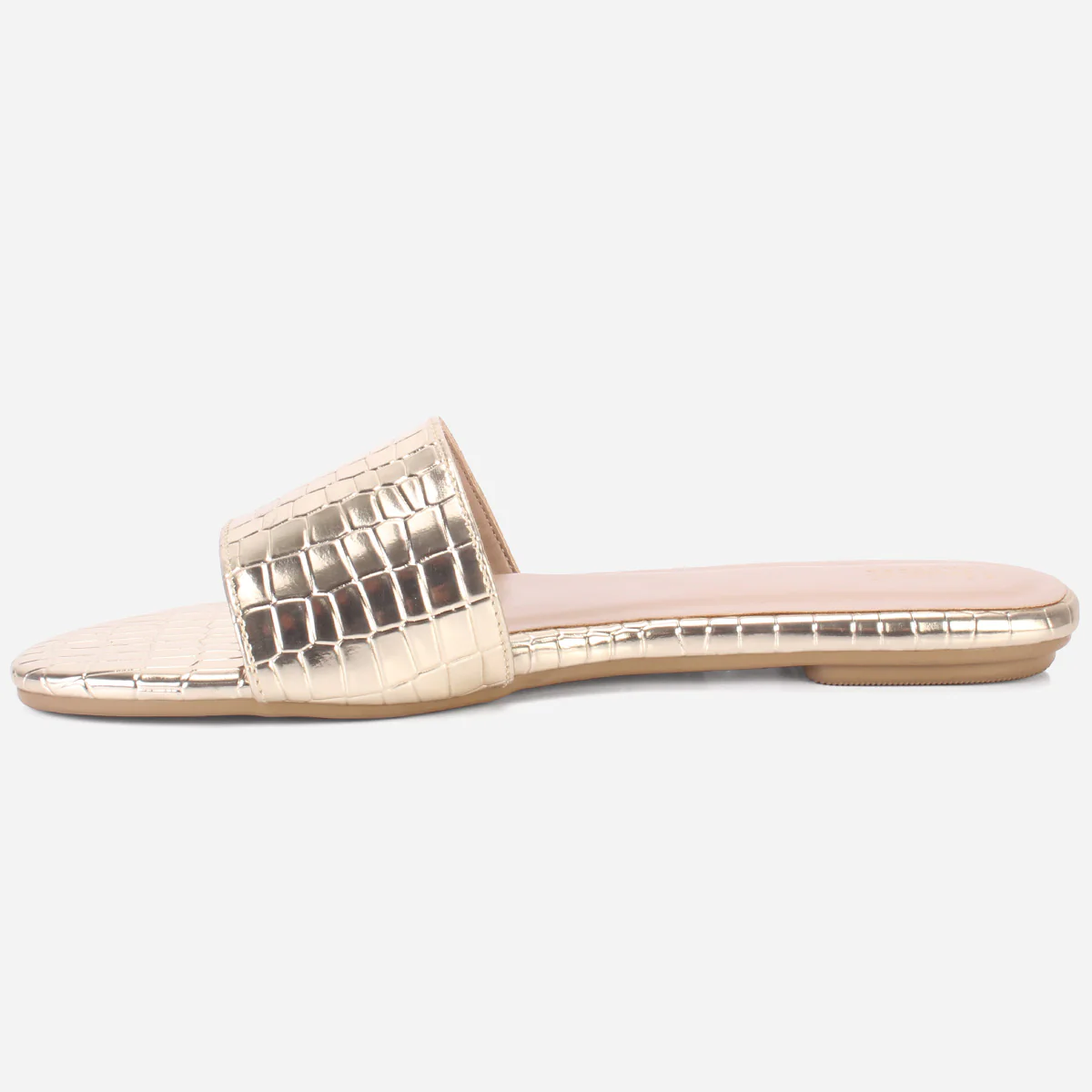 Womens "ROSA" Shimmer Summer Flat Slippers - Image 3