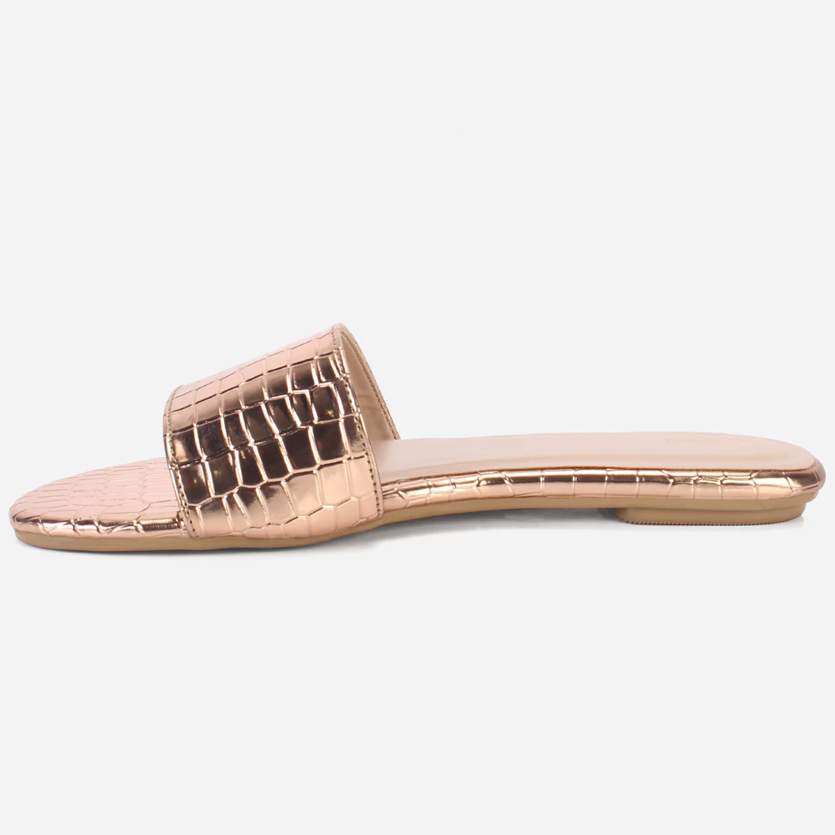 Womens "ROSA" Shimmer Summer Flat Slippers - Image 3