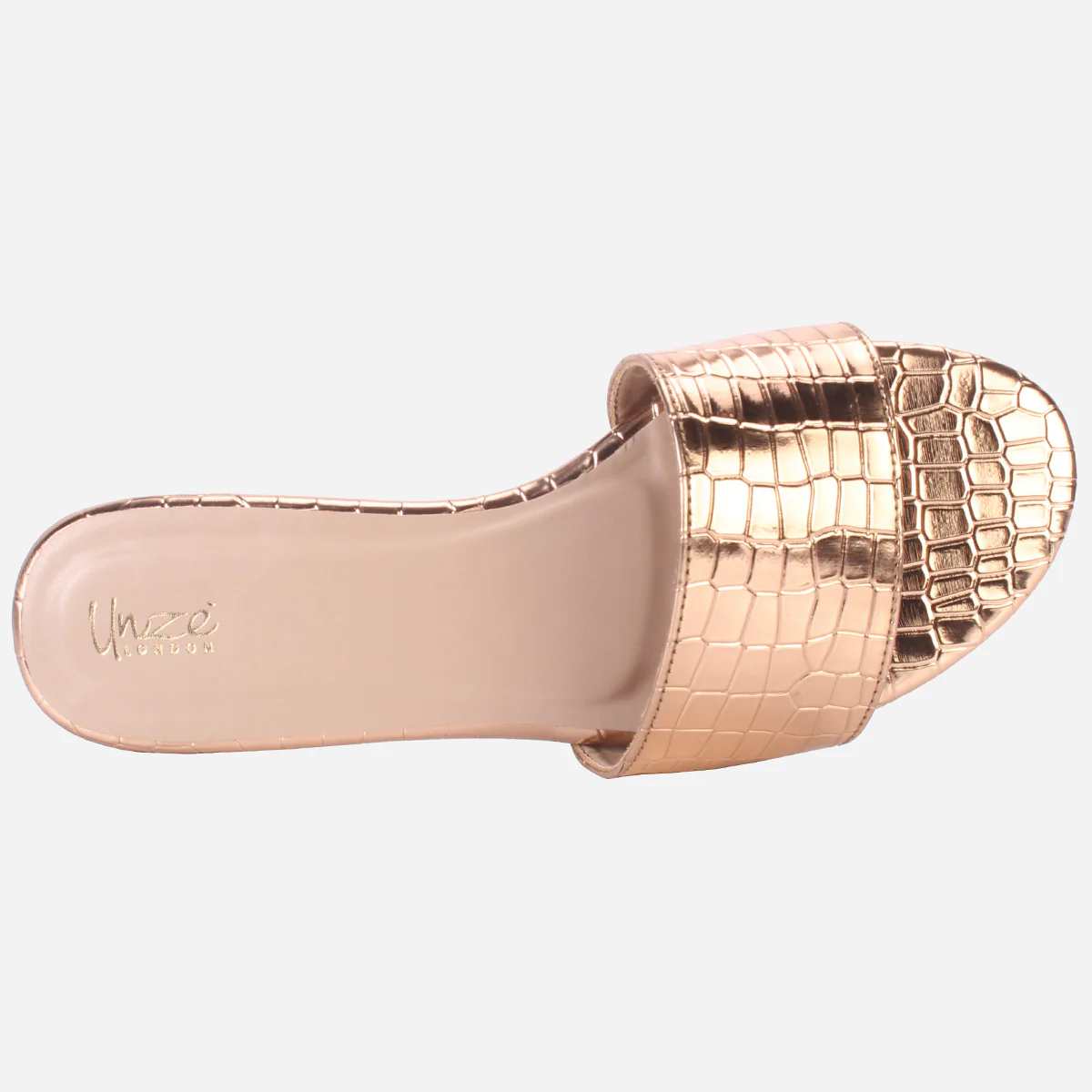 Womens "ROSA" Shimmer Summer Flat Slippers - Image 4