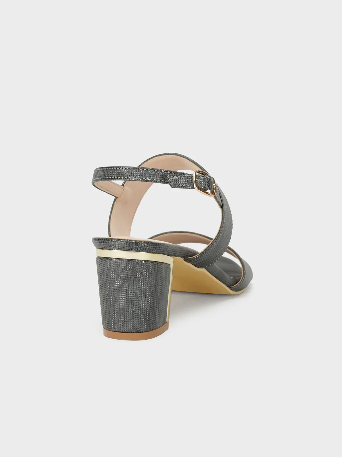 Women's "SAMRAC" Shimmer Heel Sandals - Image 3