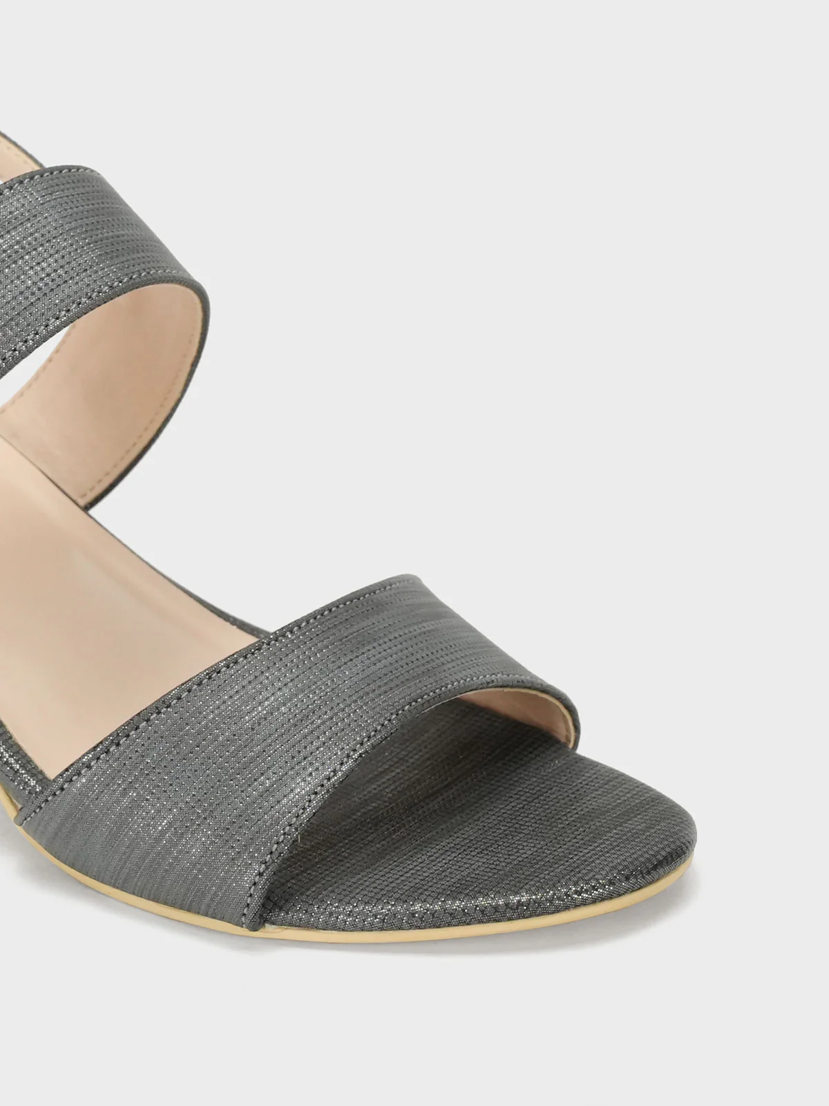Women's "SAMRAC" Shimmer Heel Sandals - Image 4