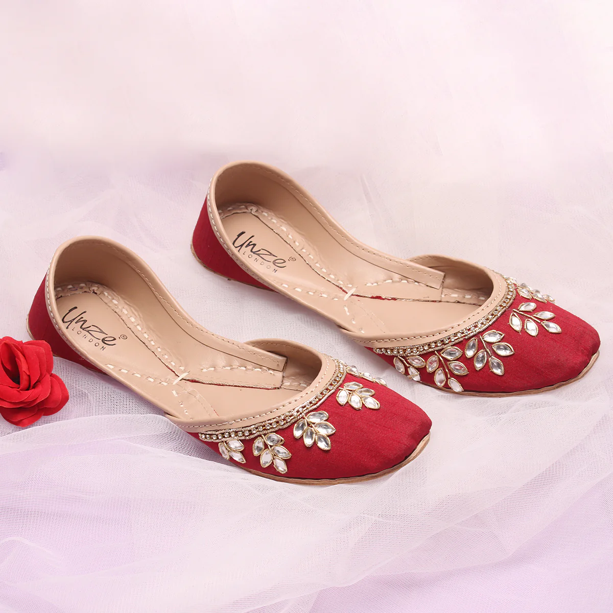 Womens "SAPIR" Embellished Leather Khussa - Image 6