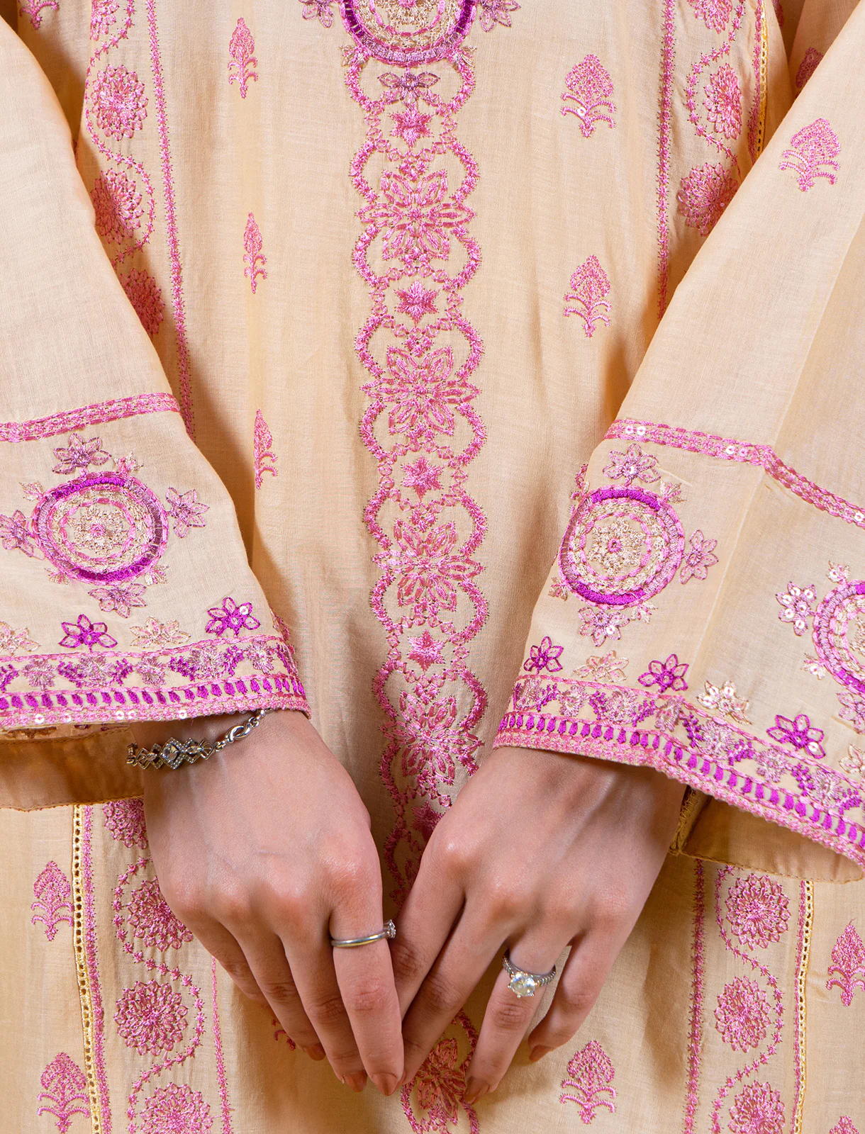 Womens "SASKIA" Embroidered Stitched Two Piece Suit - Image 5