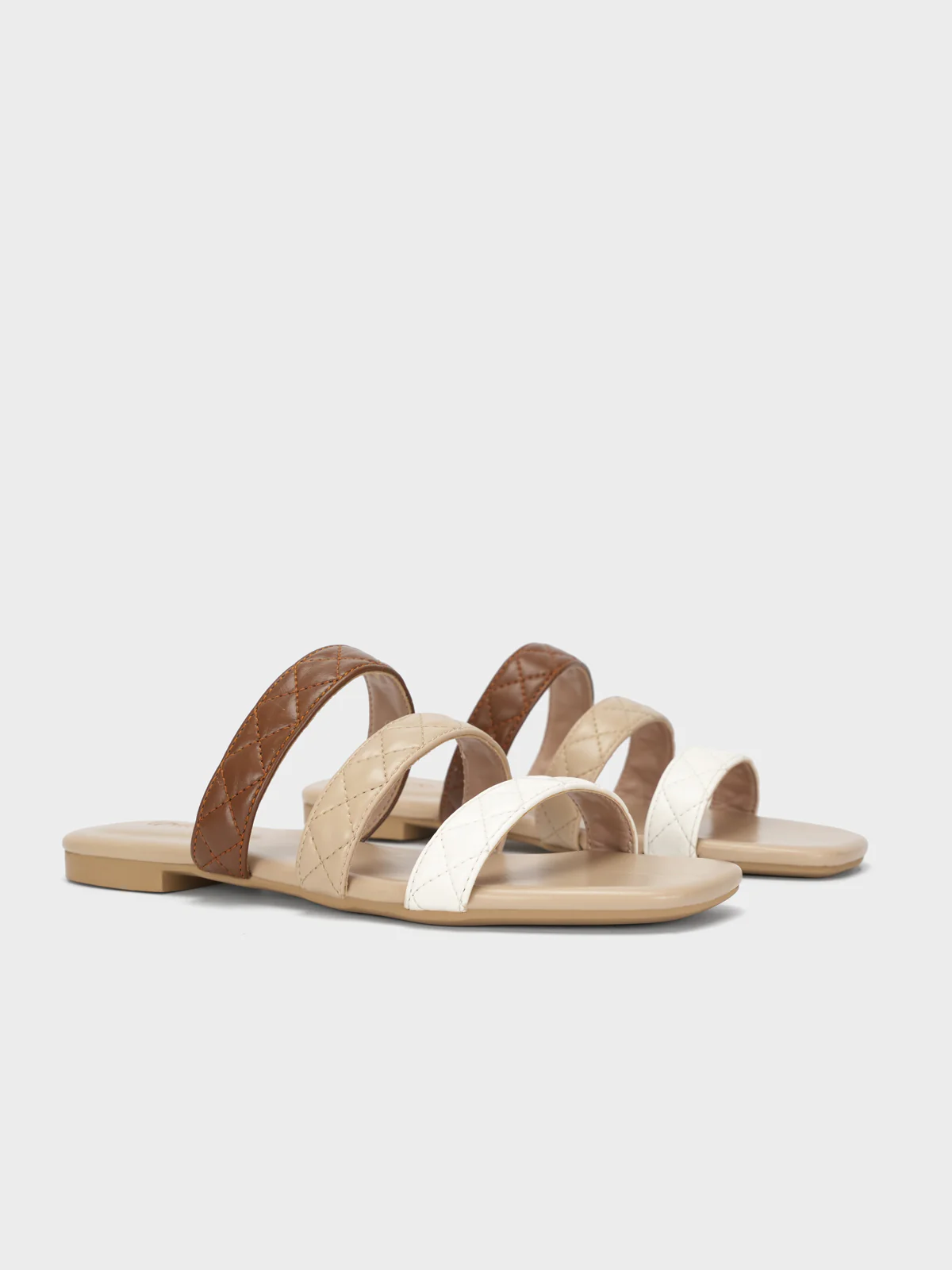 Womens "SAVERINE" Flat Summer Slippers - Image 2
