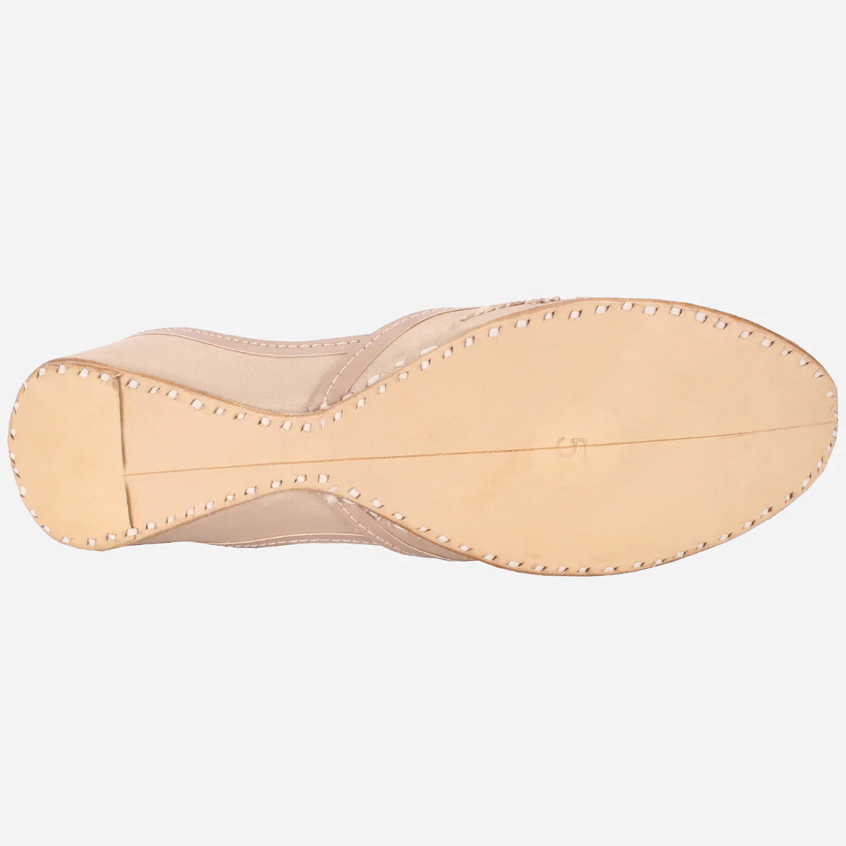 Womens "SEENA" Mirror Work Leather Khussa - Image 5