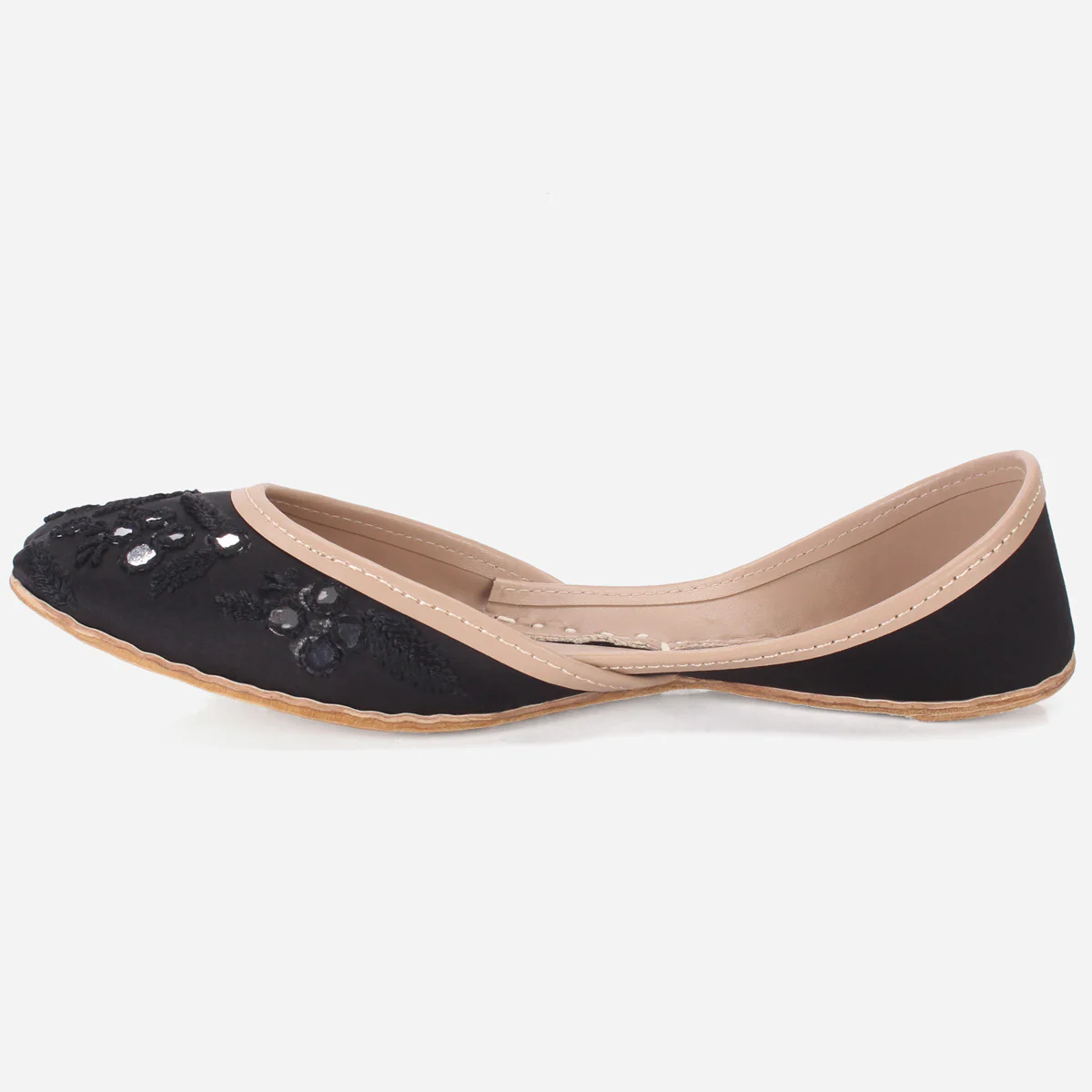 Womens "SEENA" Mirror Work Leather Khussa - Image 3