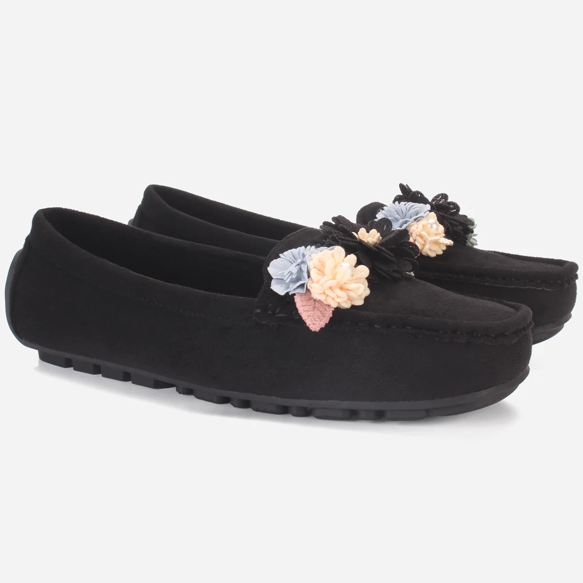 Womens "SEILY" Flat Comfy Slide In Moccasins - Image 2