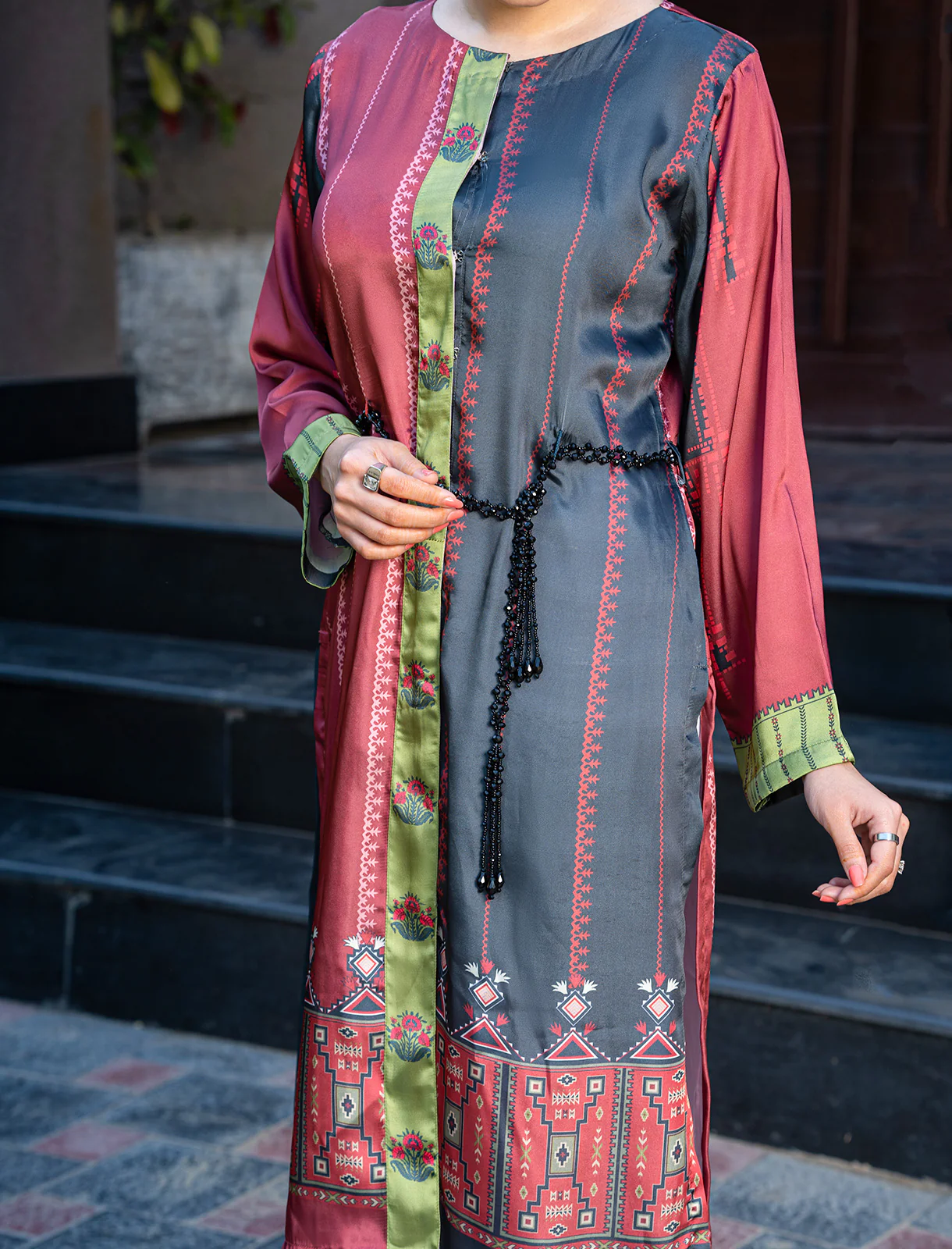 "SEZEN" Grip Silk Printed Shirt - Image 2