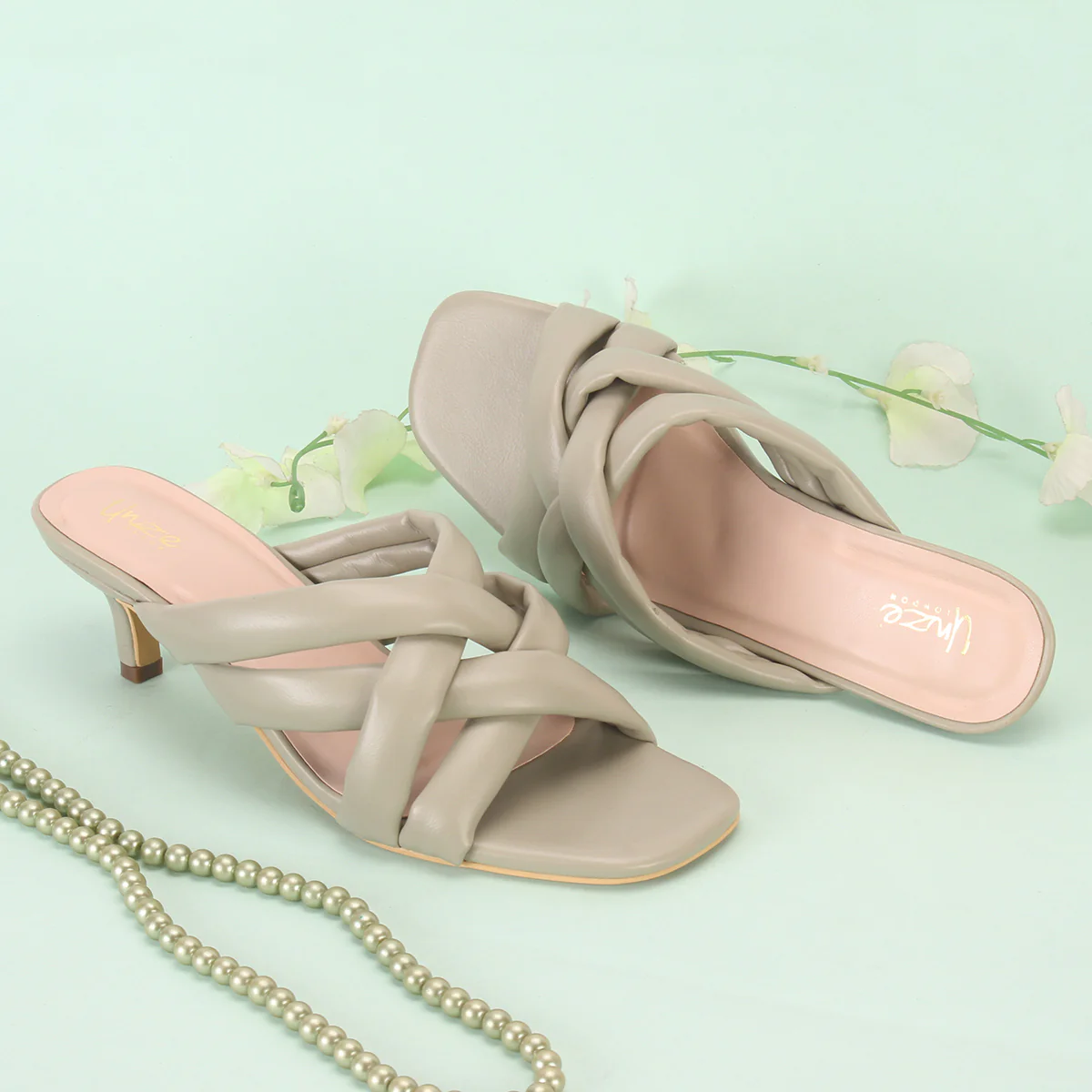 Womens "SHARALYINE" Crossover Slide In Summer Sandals - Image 6