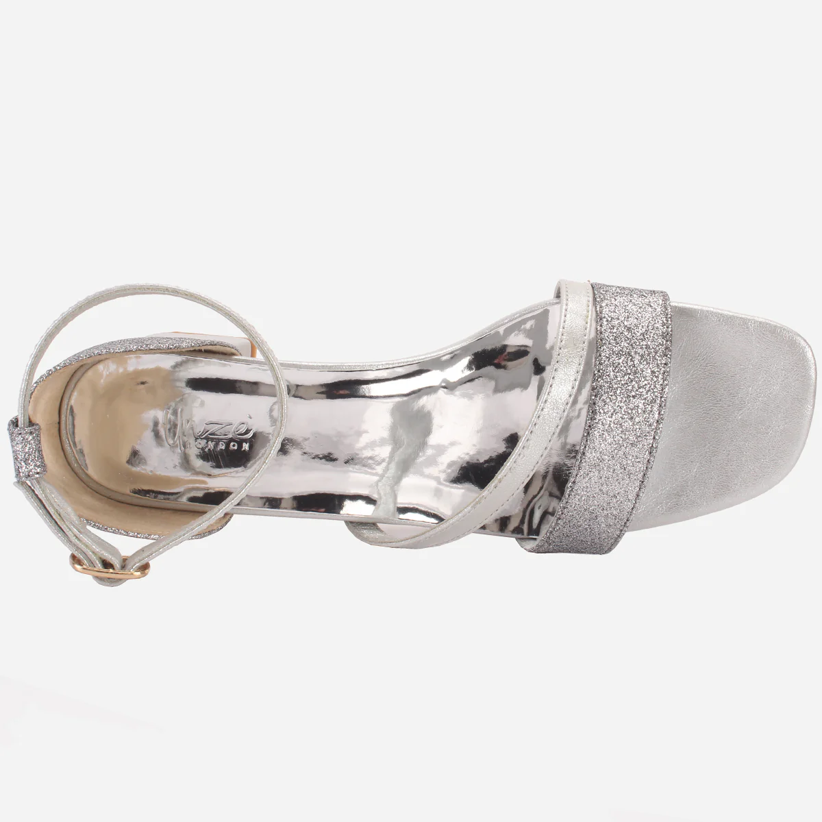 Womens "KAPUA" Shimmery Block Heel Sandals - Image 4