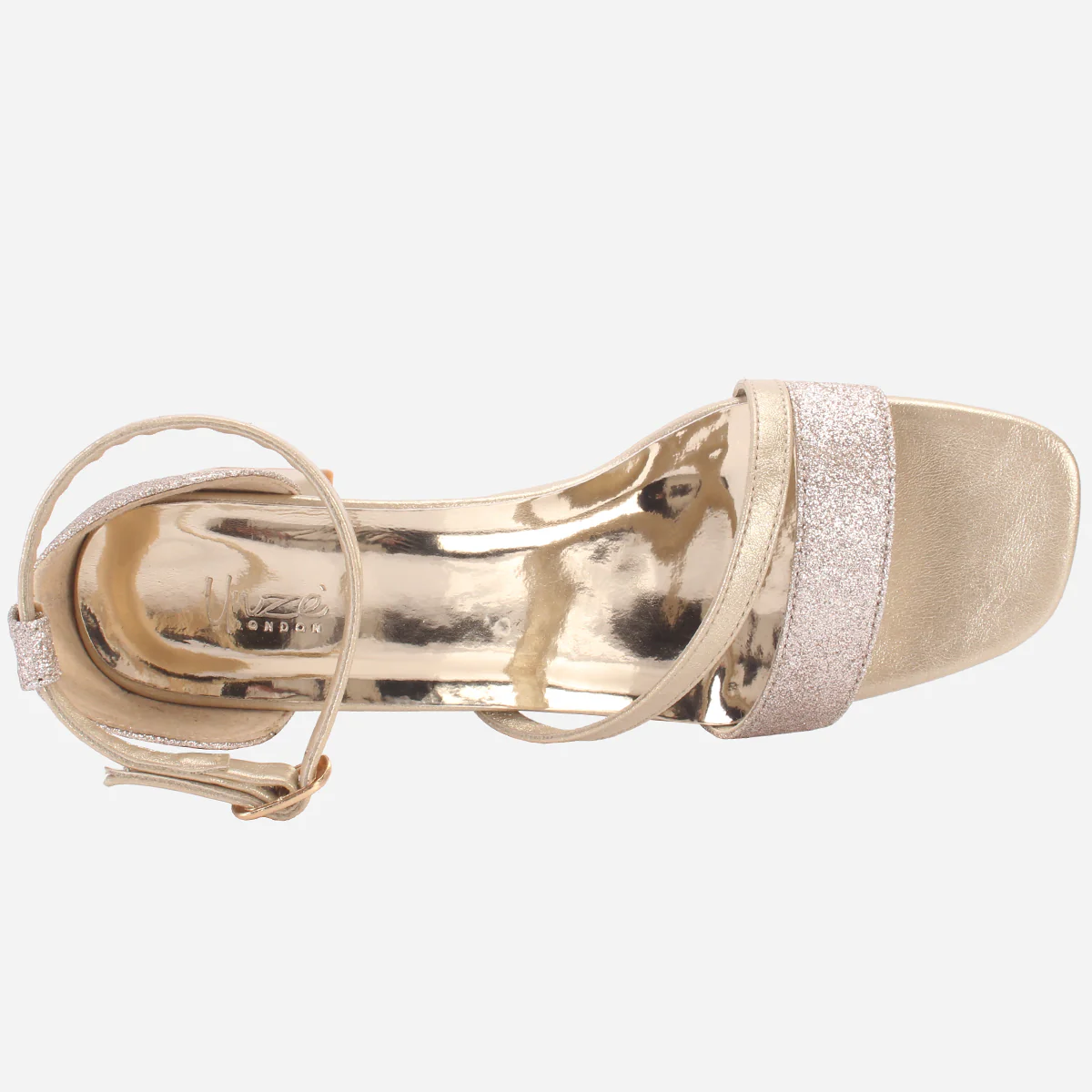 Womens "KAPUA" Shimmery Block Heel Sandals - Image 4