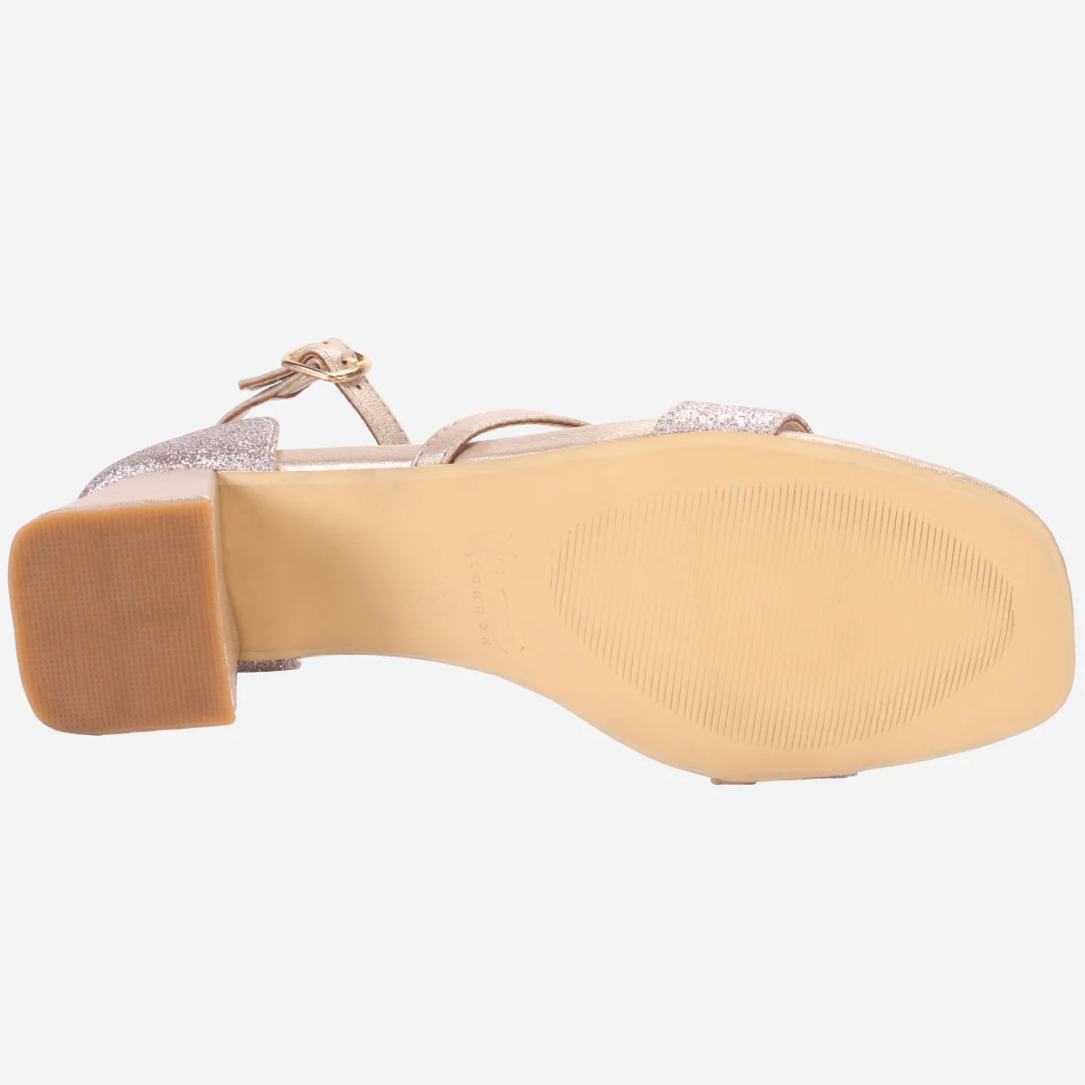 Womens "KAPUA" Shimmery Block Heel Sandals - Image 5