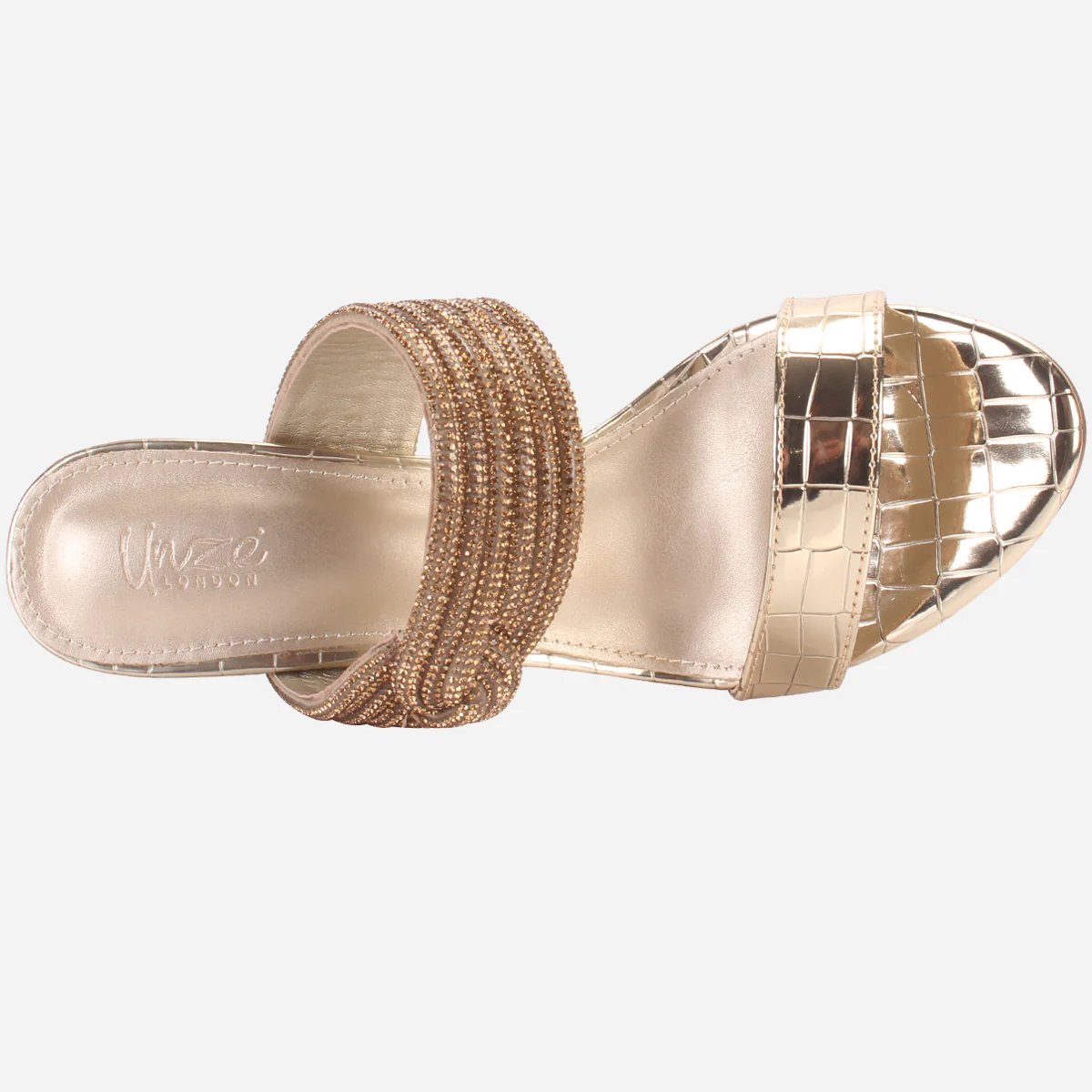 Womens "SHEMARO" Embellished Open Toe Sandals - Image 4