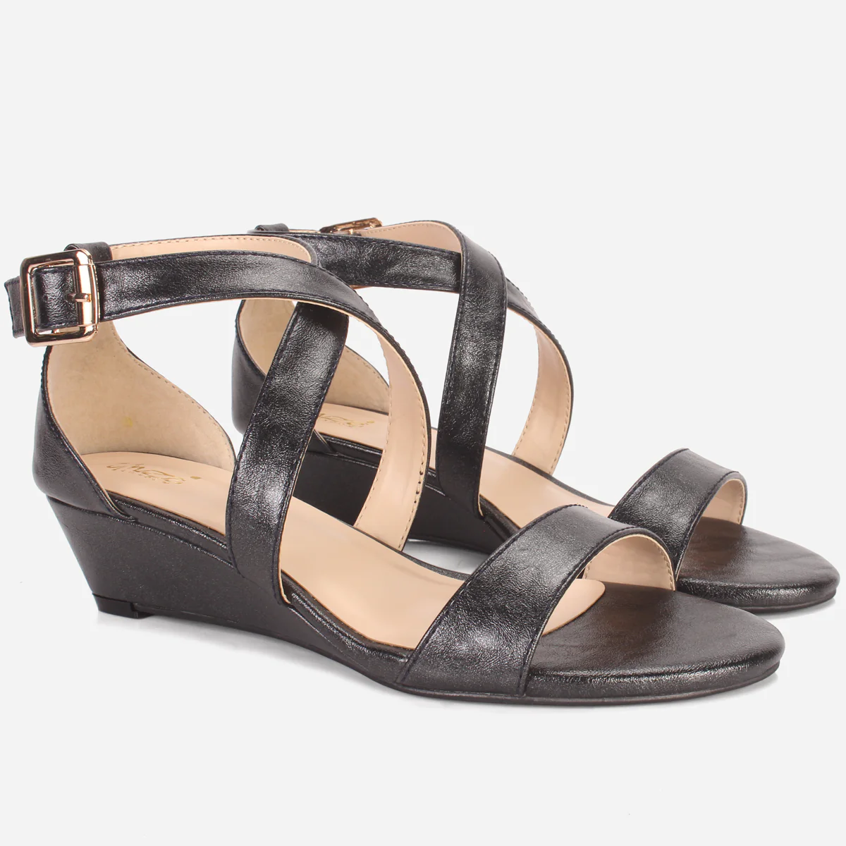 Womens "SHIETEL" Glittery Open Toe Summer Sandals - Image 2
