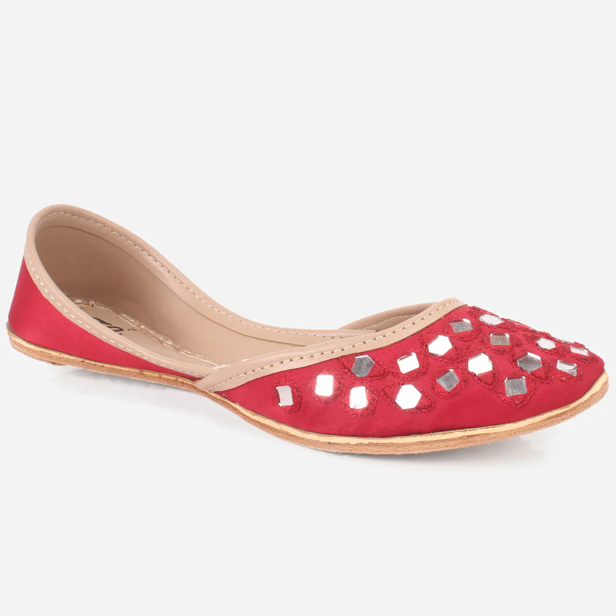 Womens "SIAFA" Embellished Leather Indian Khussa