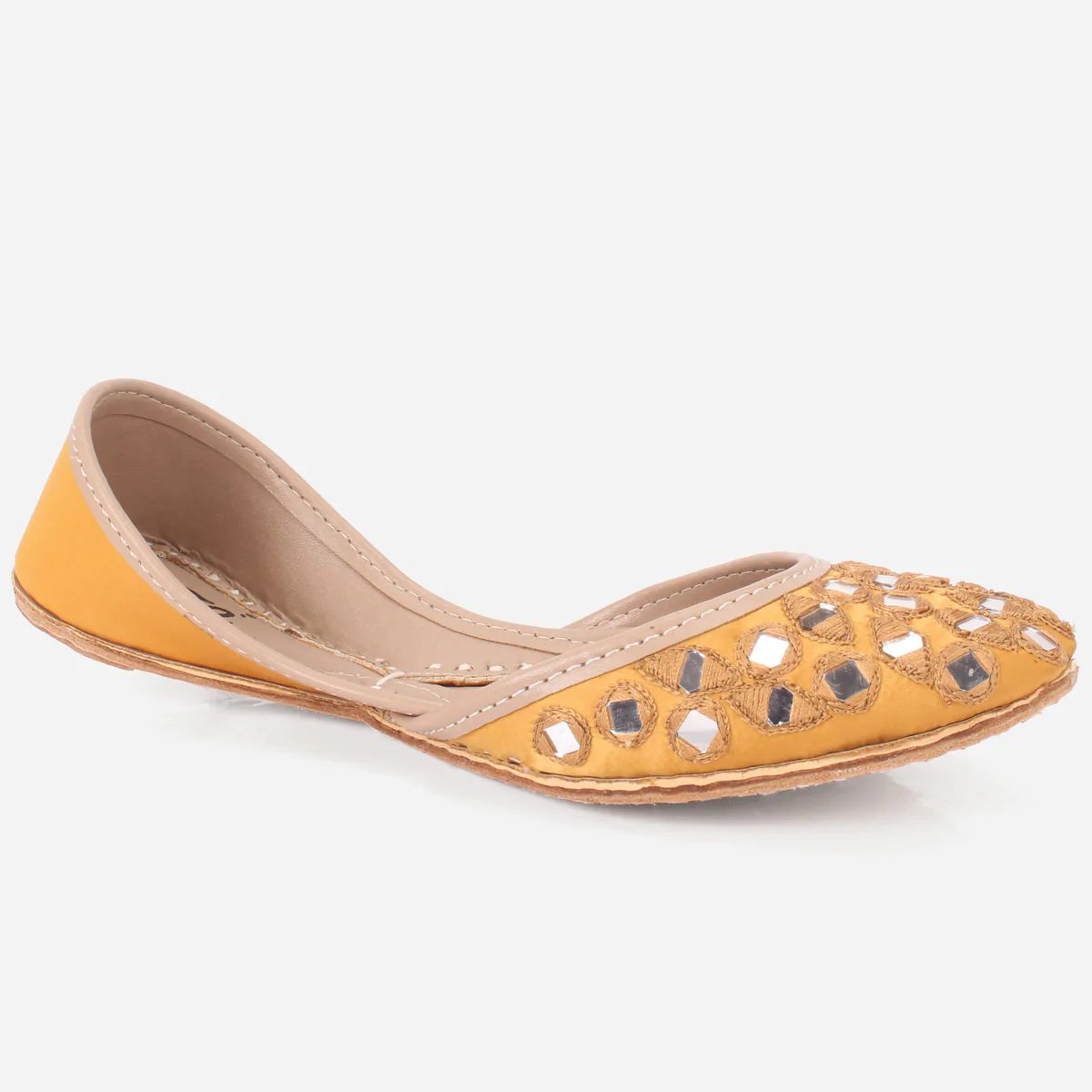 Womens "SIAFA" Embellished Leather Indian Khussa