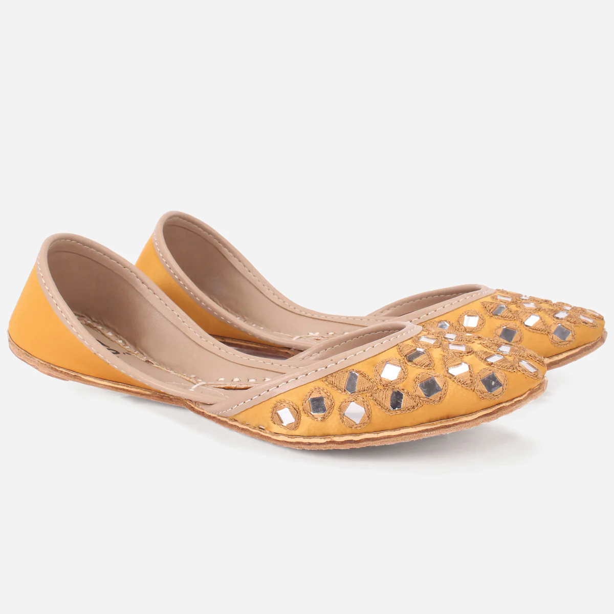 Womens "SIAFA" Embellished Leather Indian Khussa - Image 2