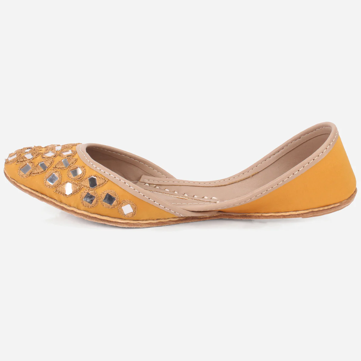 Womens "SIAFA" Embellished Leather Indian Khussa - Image 3
