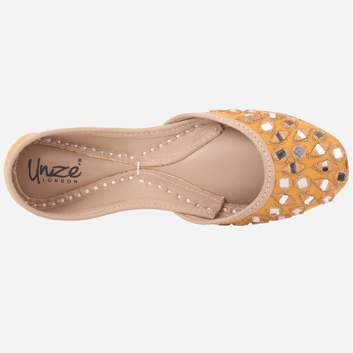 Womens "SIAFA" Embellished Leather Indian Khussa - Image 4