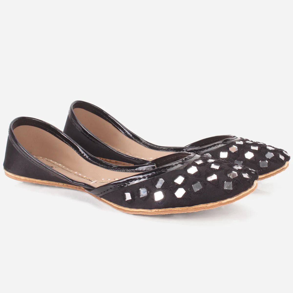 Womens "SIAFA" Embellished Leather Indian Khussa - Image 2
