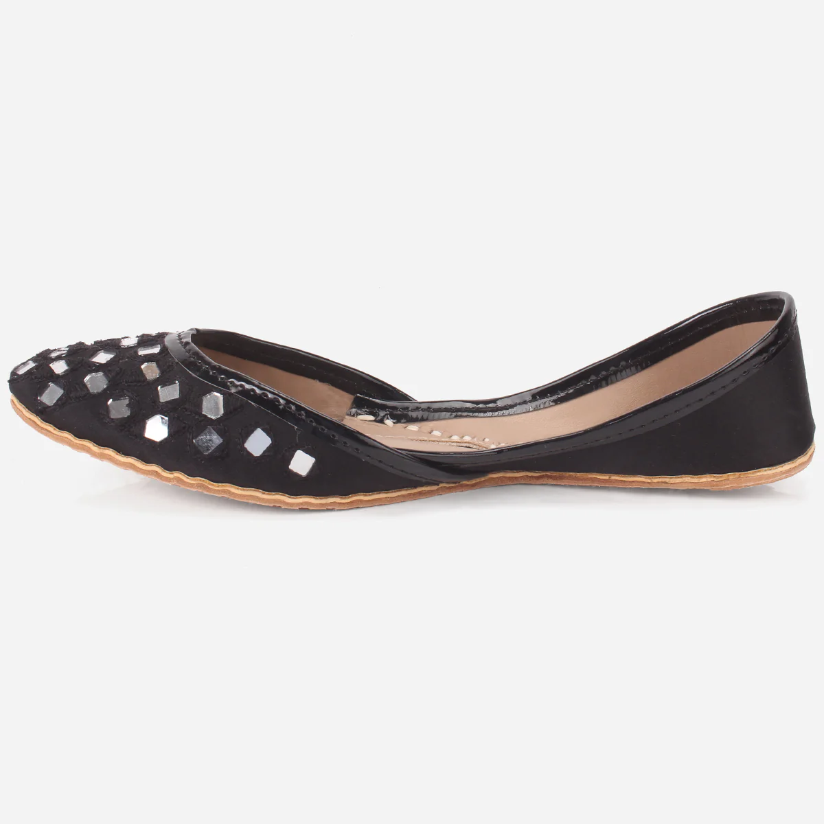 Womens "SIAFA" Embellished Leather Indian Khussa - Image 3